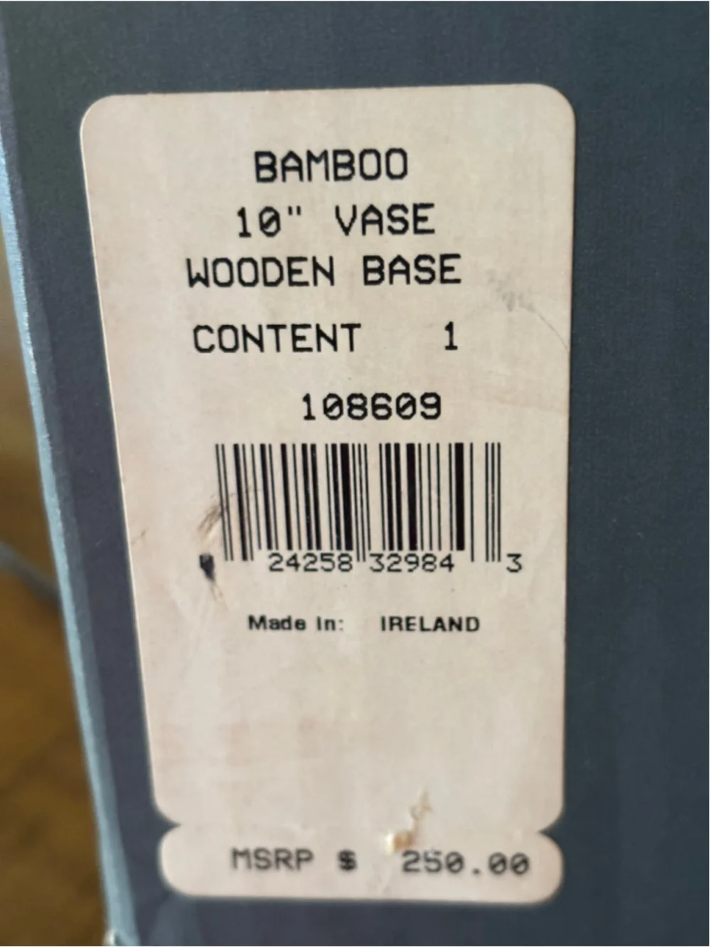 Waterford New Lead Crystal Bamboo 10